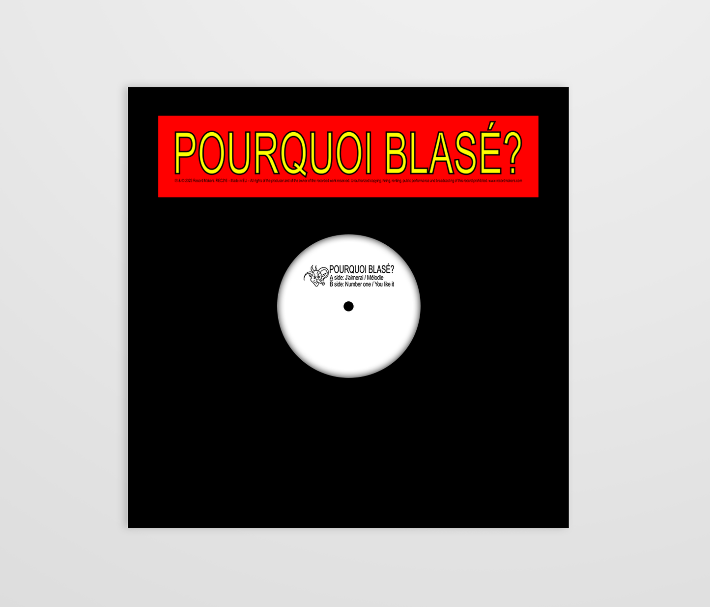 Blasé - Pourquoi Blasé? EP vinyl